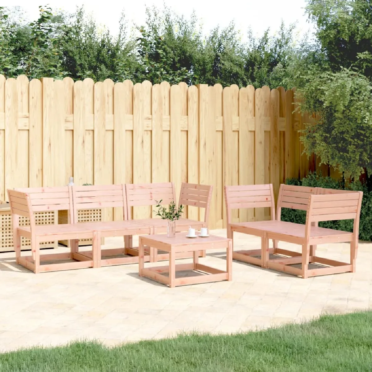 vidaXL Salon de jardin 5 pcs Bois de douglas - vue 2