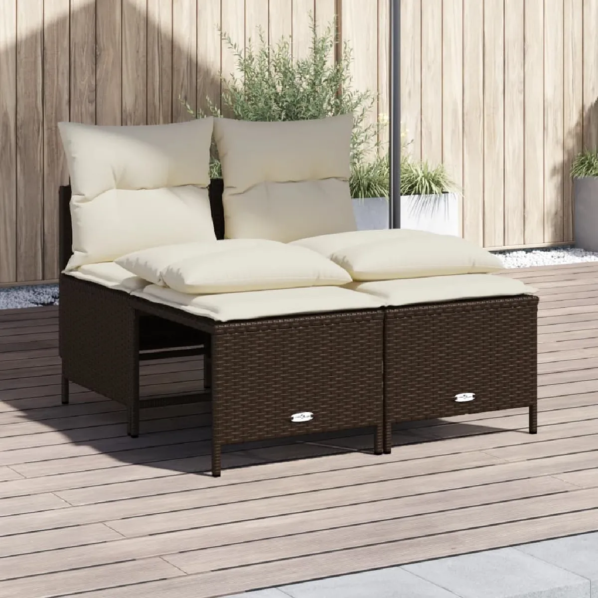 Salon de jardin VIDAXL 4 pcs résine tressée - vue 2