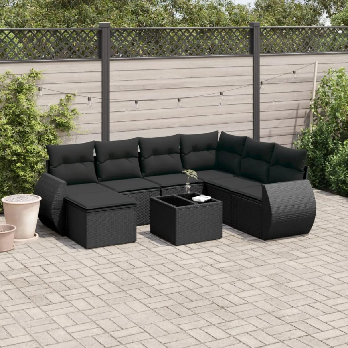 vidaXL Salon de jardin 8pcs résine tressée - vue 4