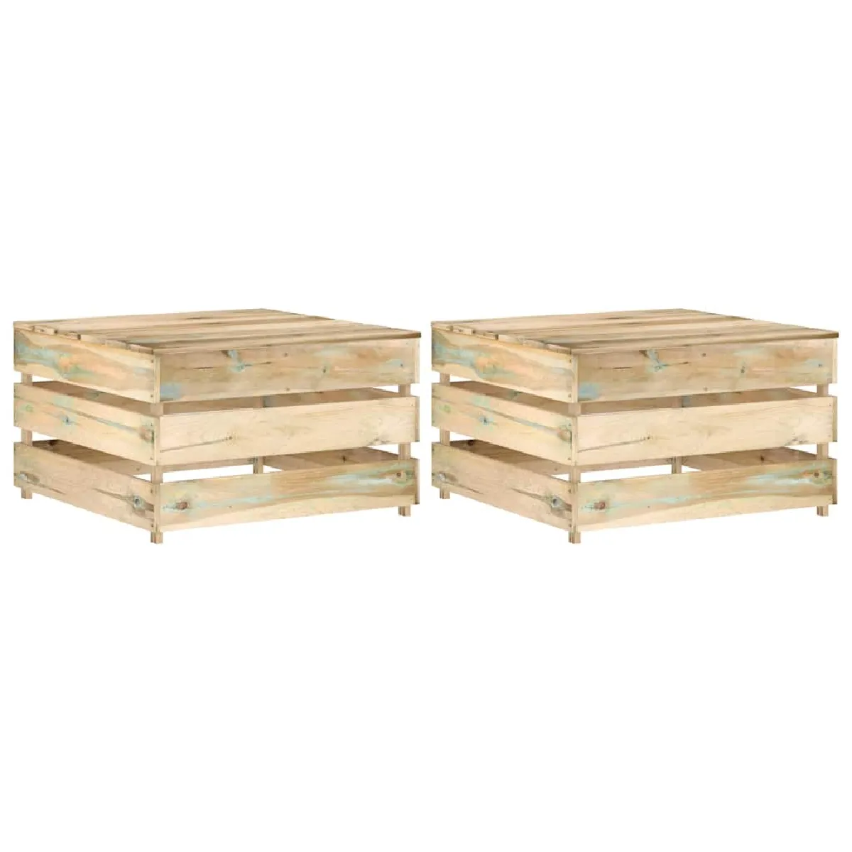 VIDAXL Tables palette de jardin 2 pcs Bois de pin
