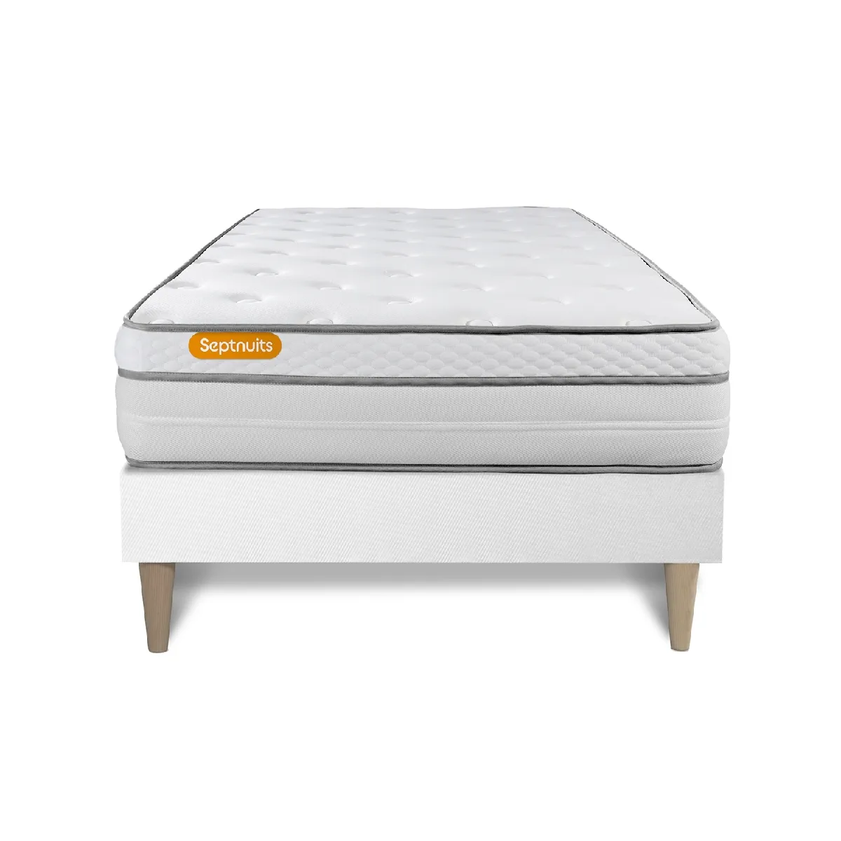SEPTNUITS Memo Luxe Ensemble 90x190 cm - Blanc