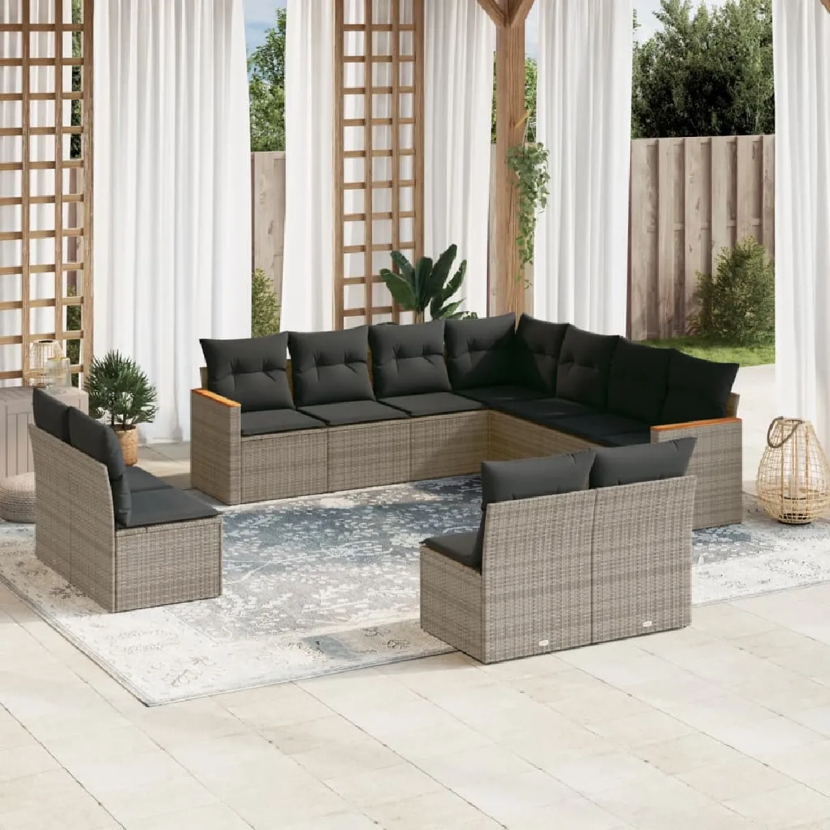 vidaXL Salon de jardin 11 pcs - vue 9