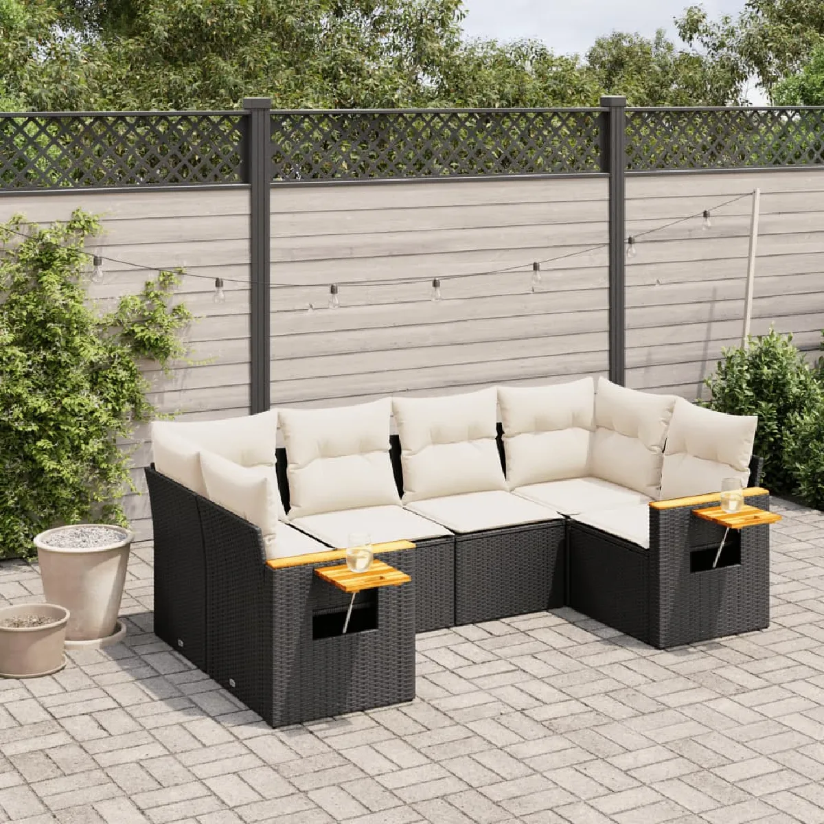 VIDAXL Salon de jardin avec coussins 6 pièces - vue 5