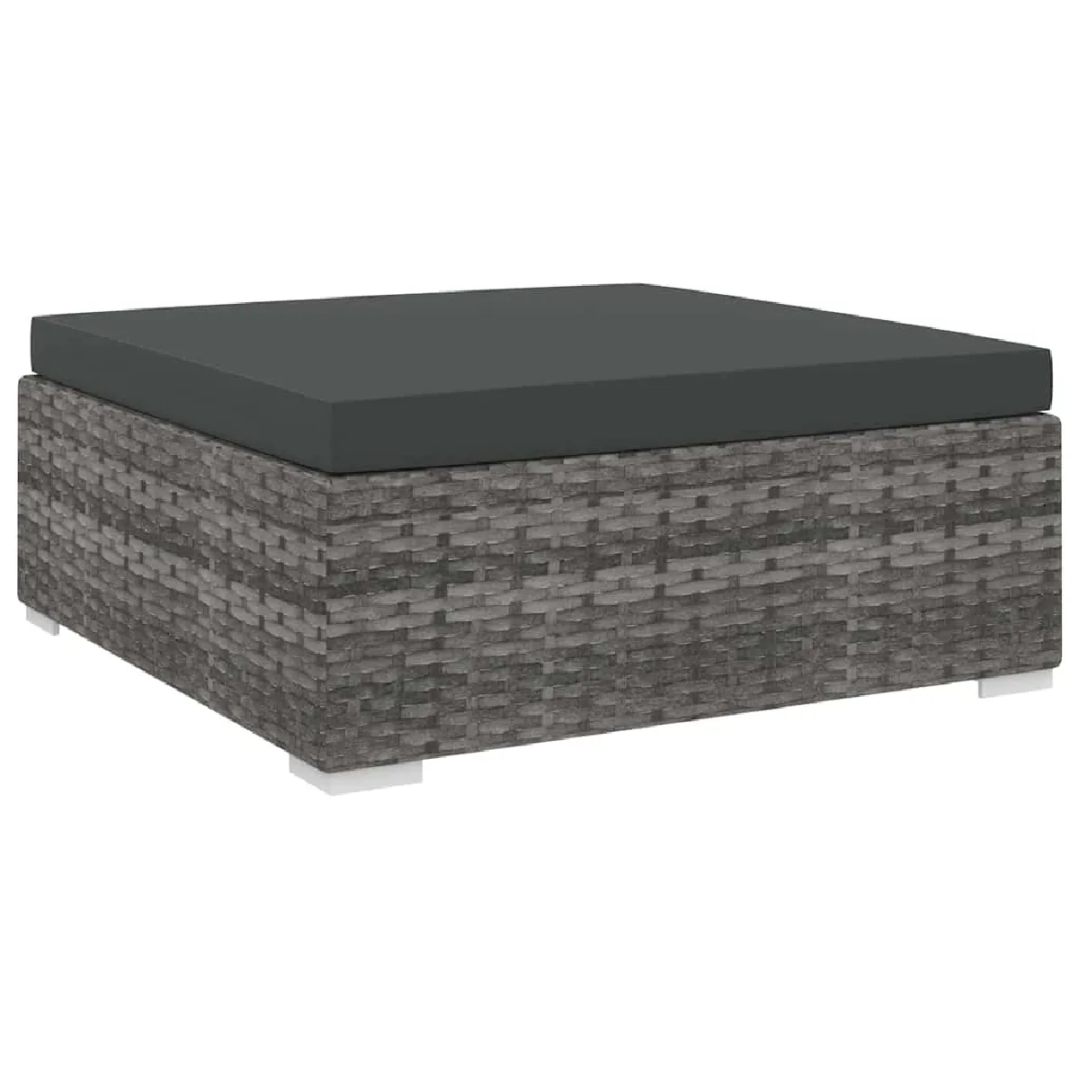 vidaXL - Salon de jardin modulable - Résine tressée - Gris - Image 2