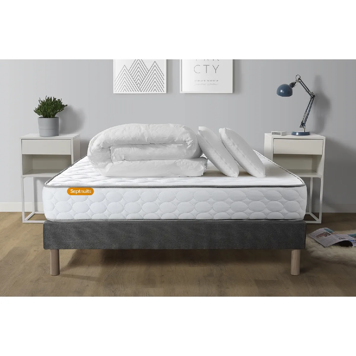 SEPTNUITS  Pack Memo Gris 140x200