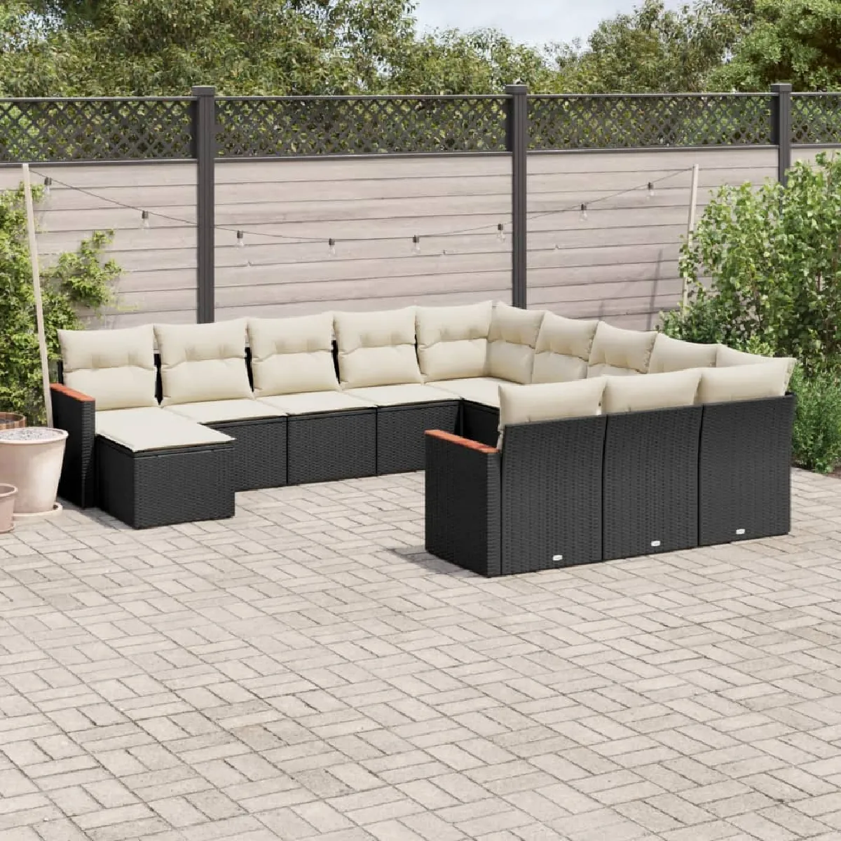 VIDAXL Salon de jardin 12 pcs avec coussins - vue 4