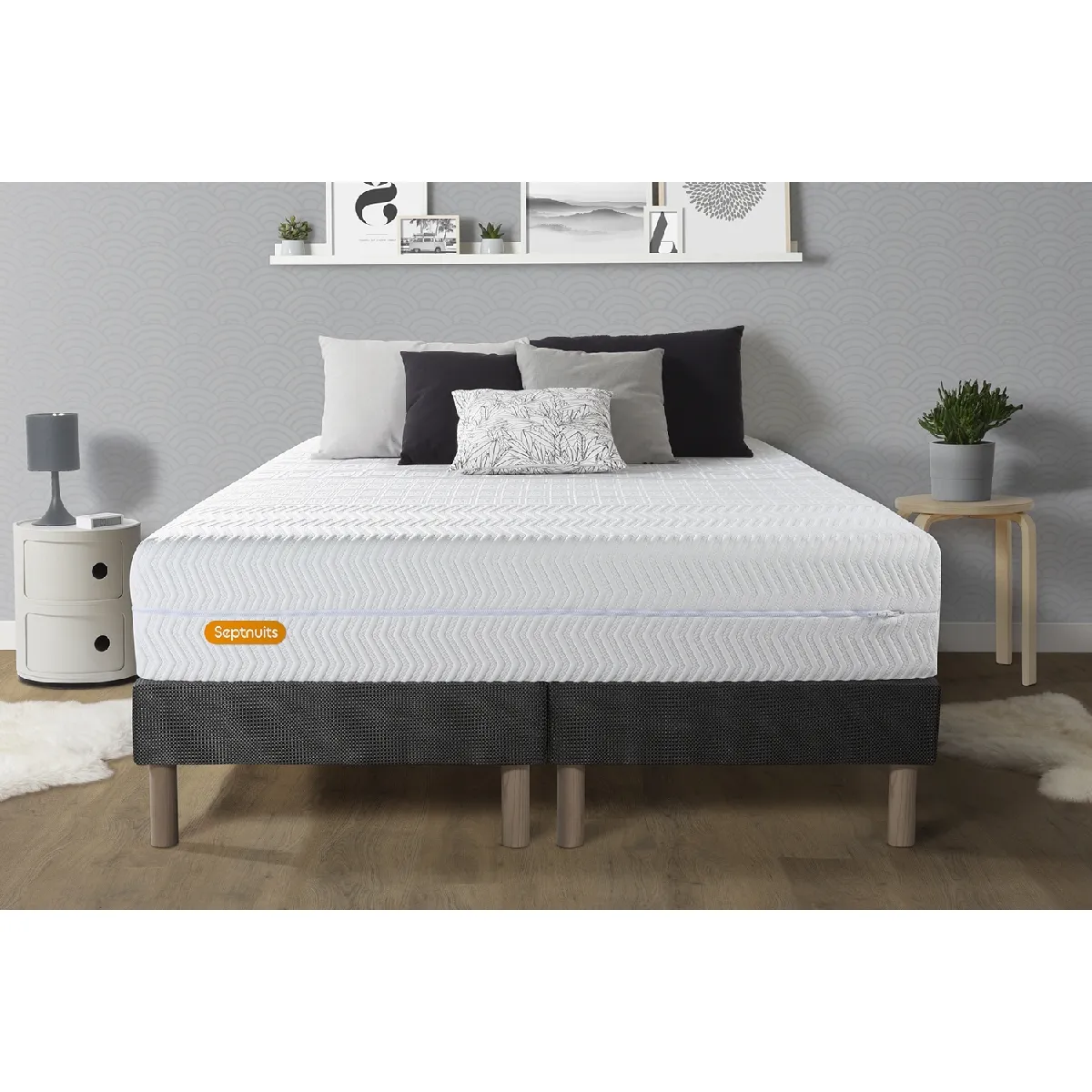 SEPTNUITS  Memo Bio 180x200 - Gris