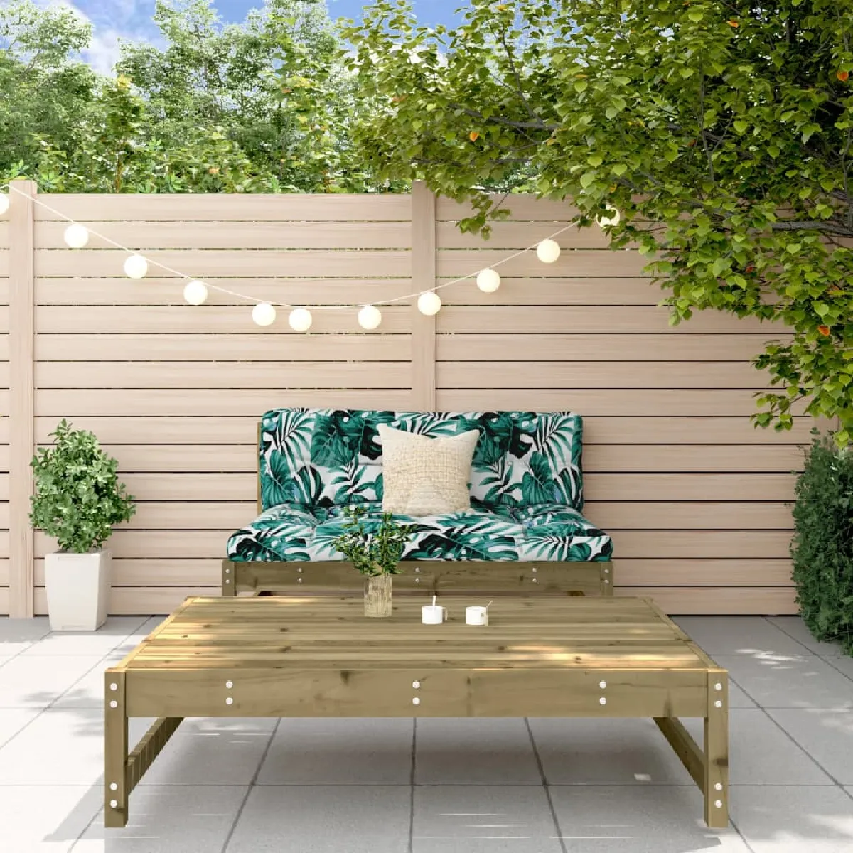 vidaXL Salon de jardin 2 pcs bois de pin imprégné - vue 4