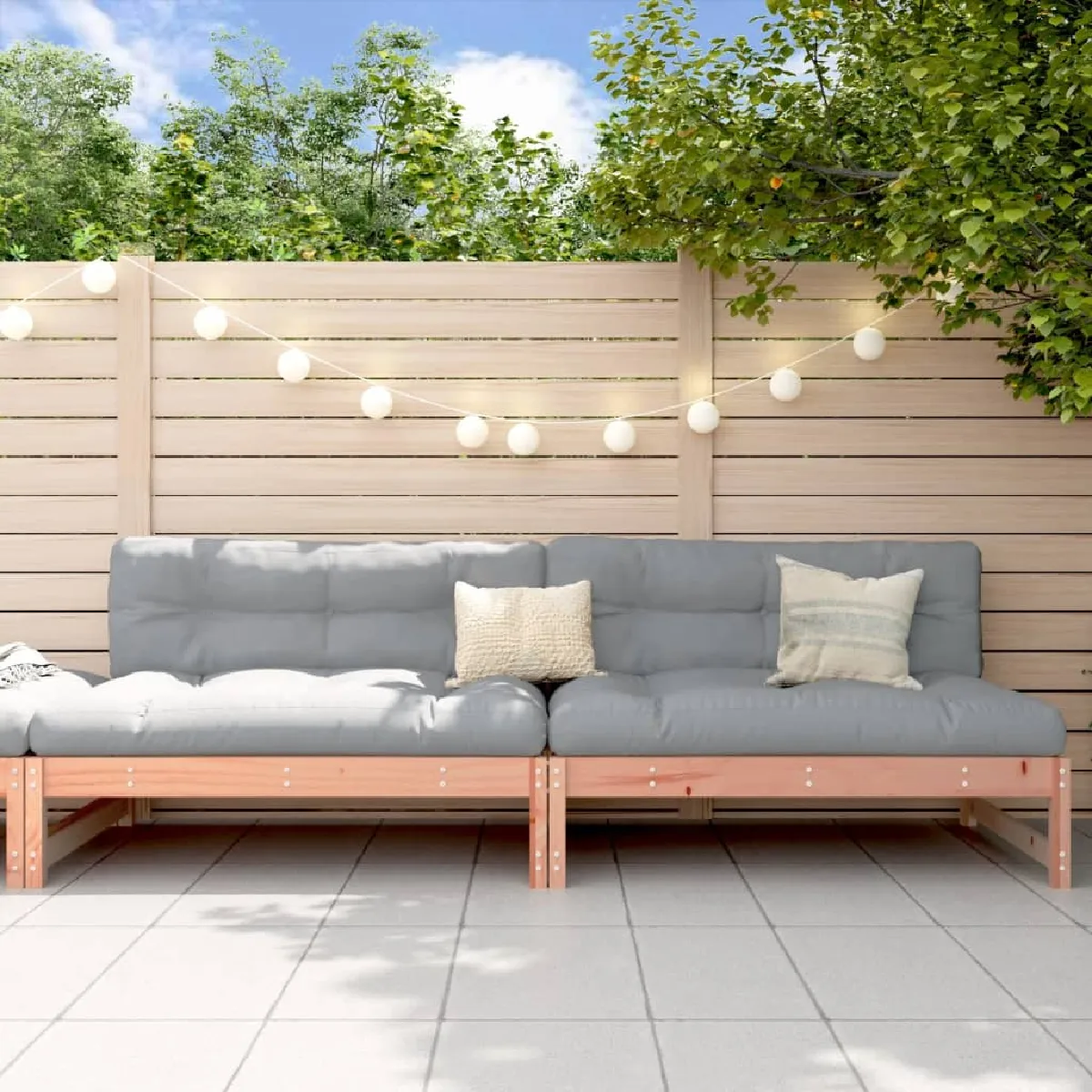 vidaXL Canapés centraux de jardin 2 pcs - vue 3
