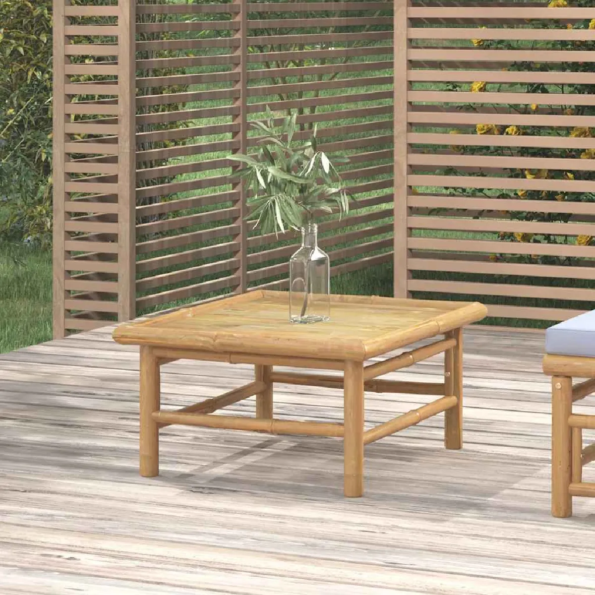 Vidaxl Table de jardin 65x55x30 cm - Bambou