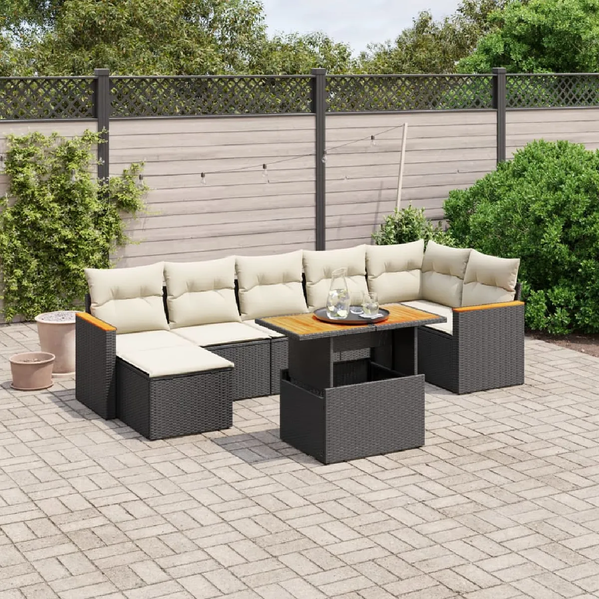 Salon de jardin vidaXL 8 pcs Coussins - vue 2