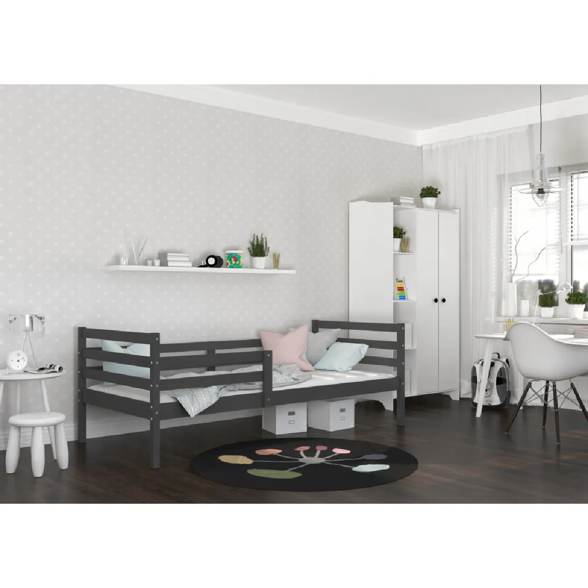 Lit Enfant Mika 90x190 Gris