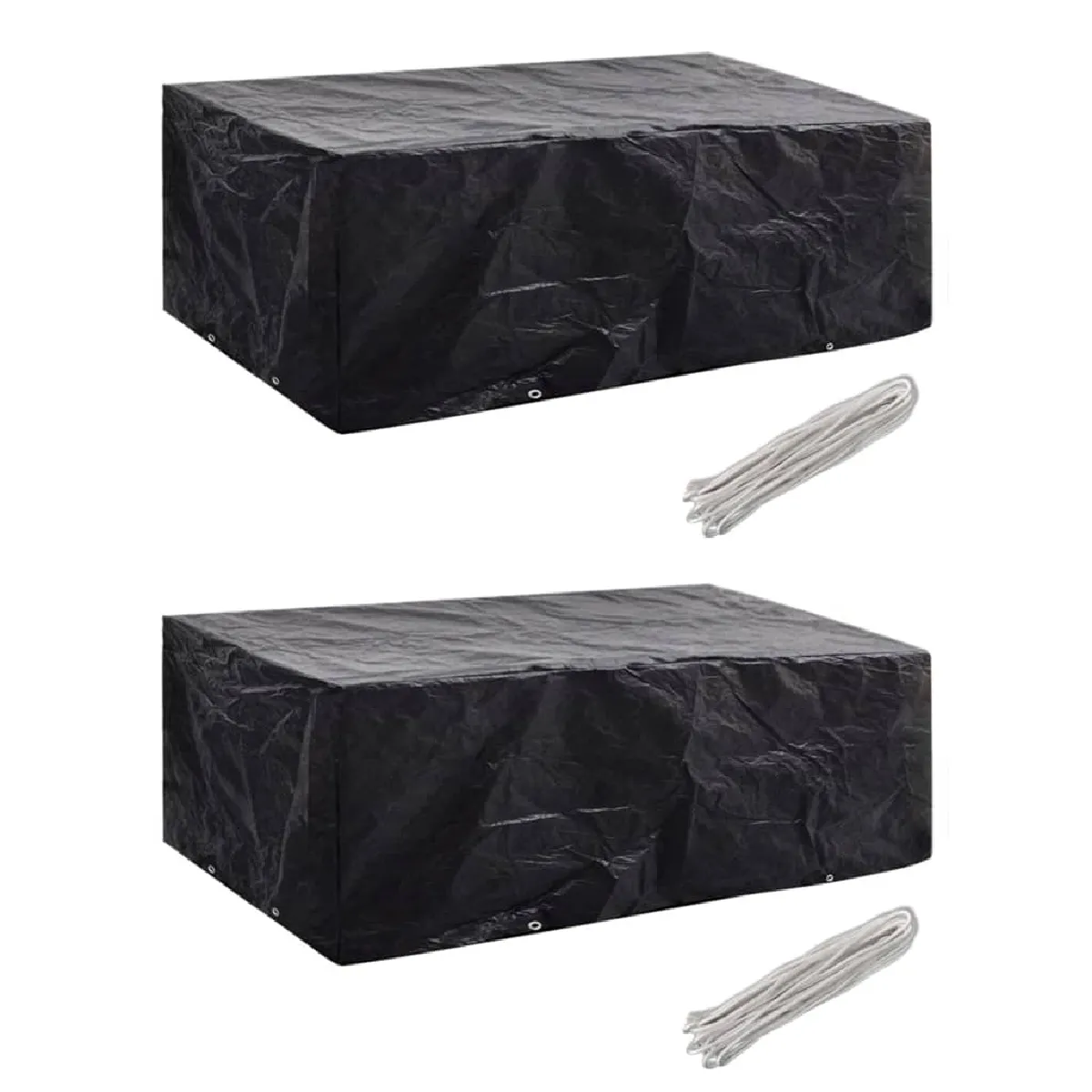 VIDAXL Housses de salon de jardin 2 pcs - Noir