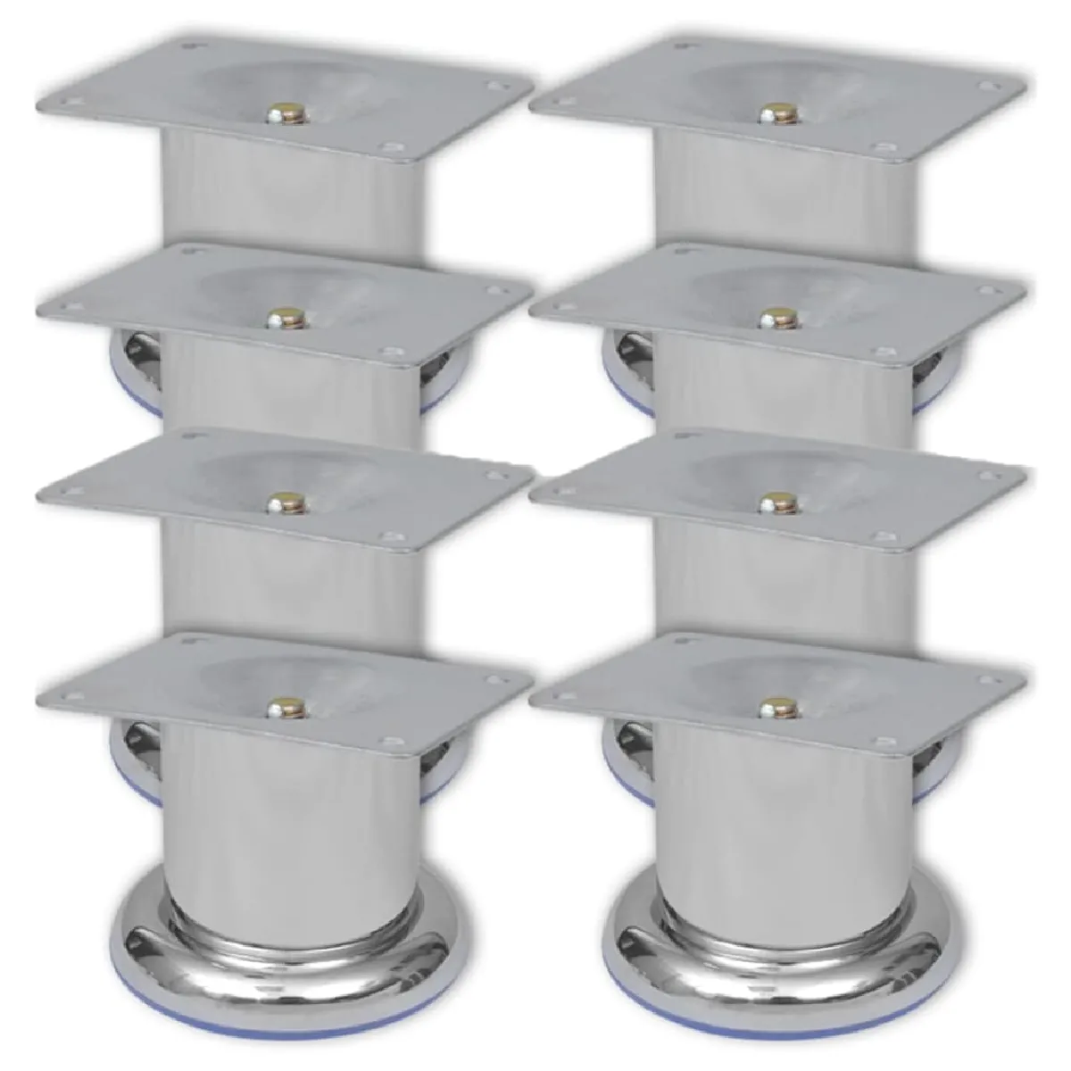 vidaXL Pieds de canapé 8 pcs Chrome - vue 3