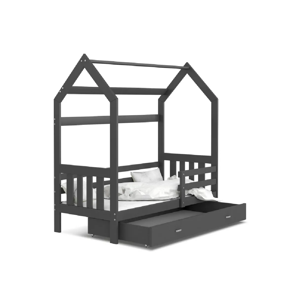 Lit Cabane 2 80x160 tiroir Gris - gris