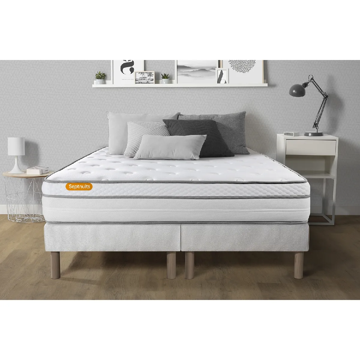SEPTNUITS  Memo Luxe Ensemble 180x200 cm - Blanc