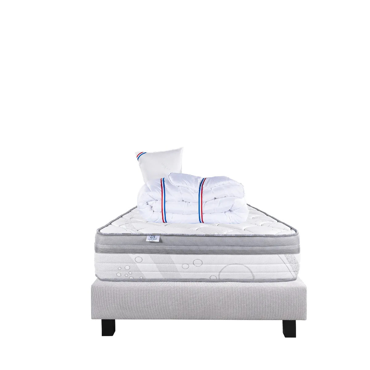 Relaxation 90x190 + Sommier Gris