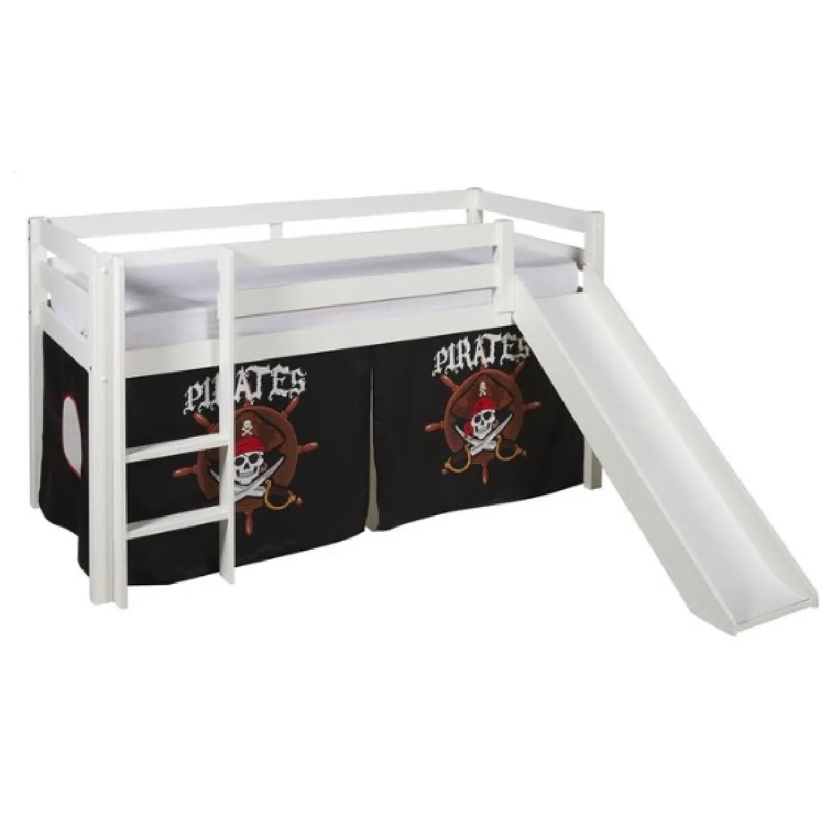 Vipack Noir Rideau Pirate Pour Lit Enfant