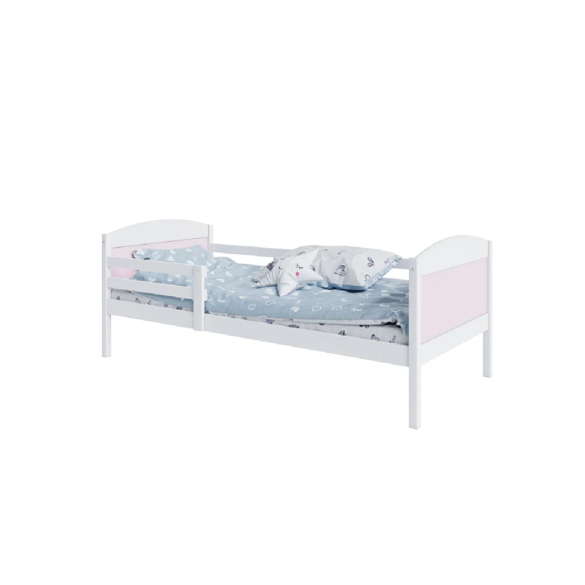 Lit Enfant Mati 90x190 Blanc - rose