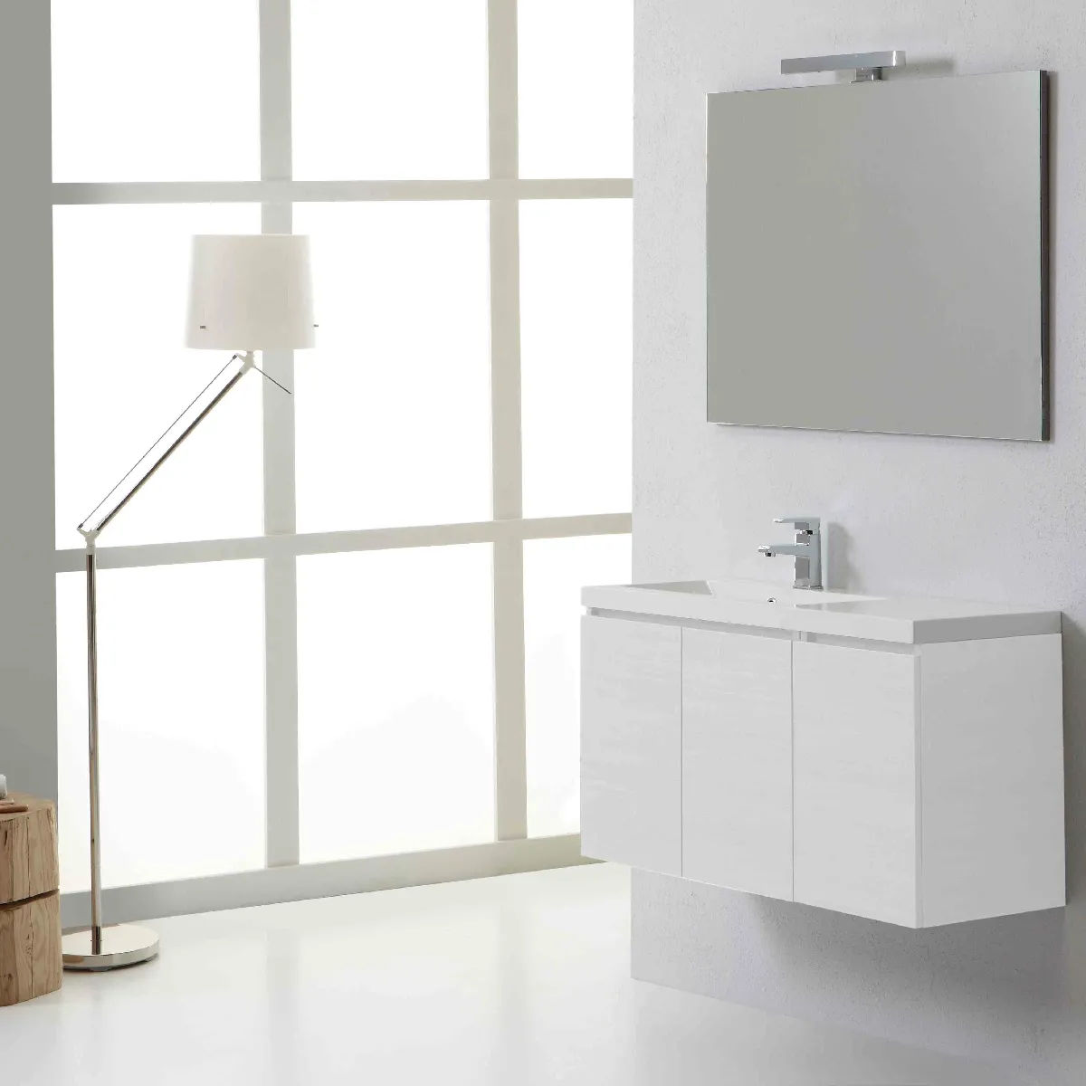 Kiamami valentina ensemble meuble salle de bain Manhattan - Blanc