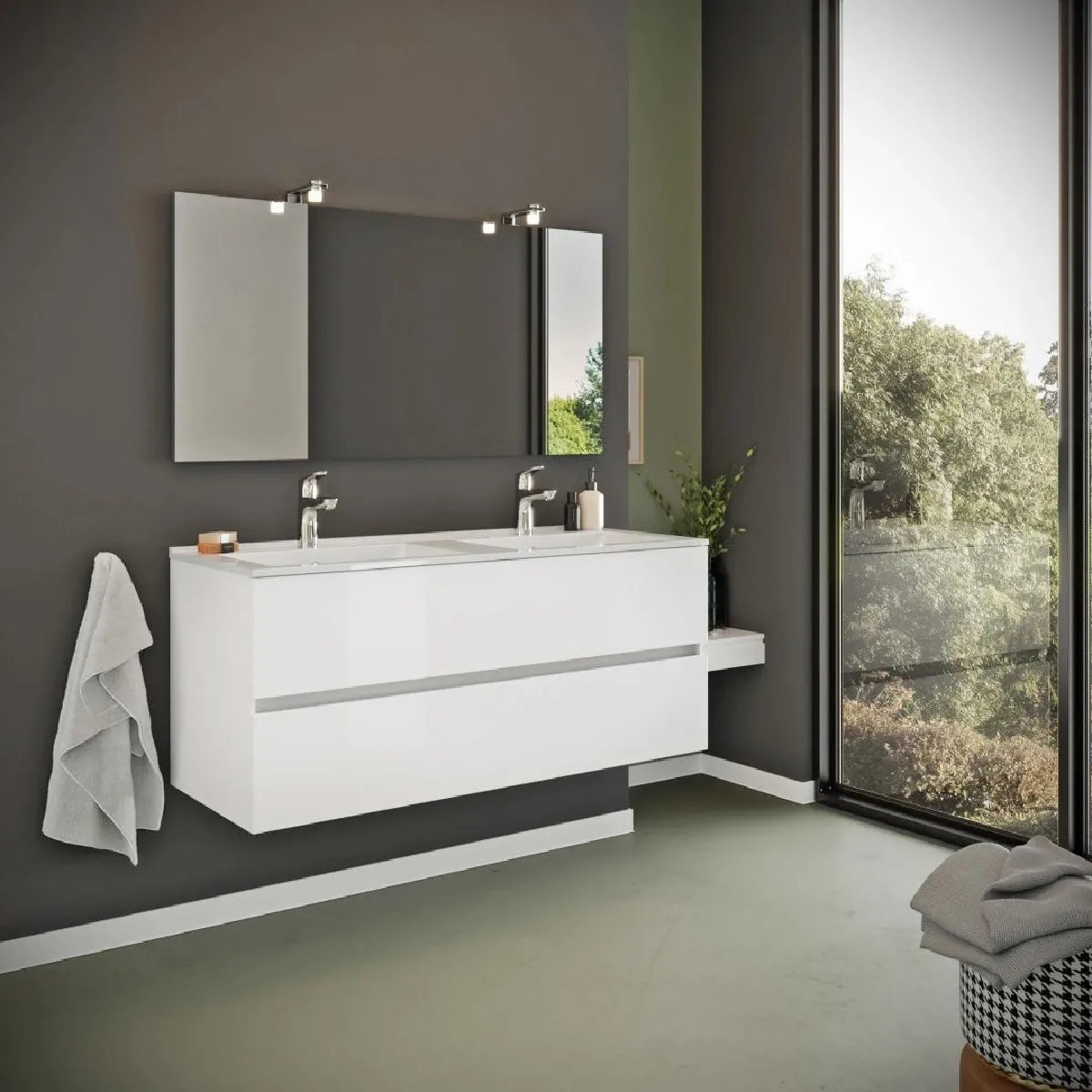 Kiamami valentina Meuble salle de bain Benaco - Blanc