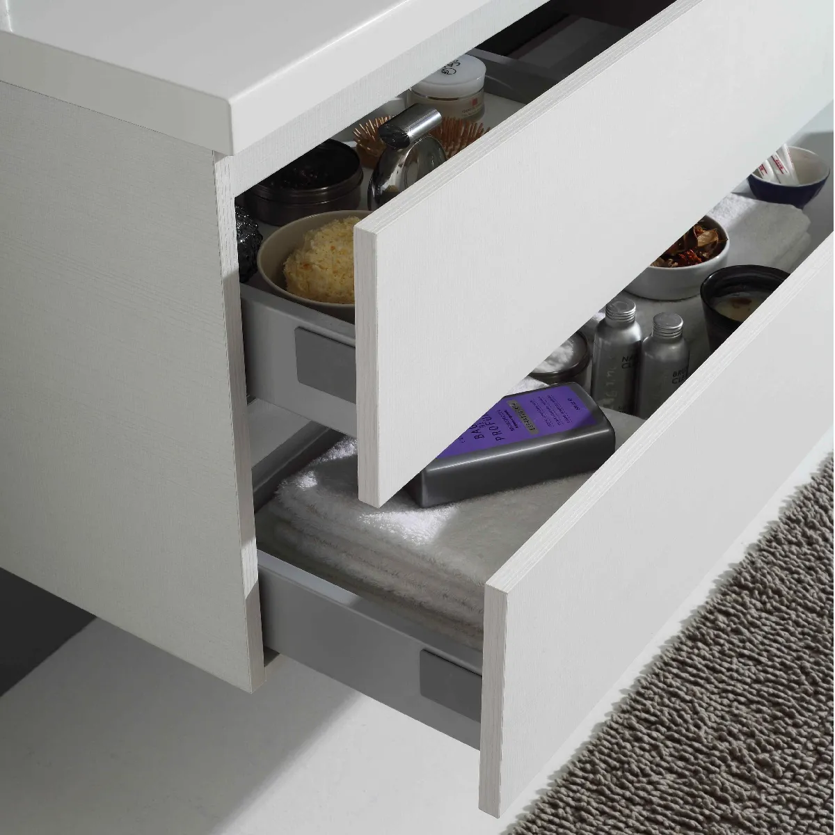 Armoire Salle De Bain Blanche Multifonction 2 Portes - Avec étagères Réglables (80x102x37 Cm) - Rangement Buanderie Ou Toilette