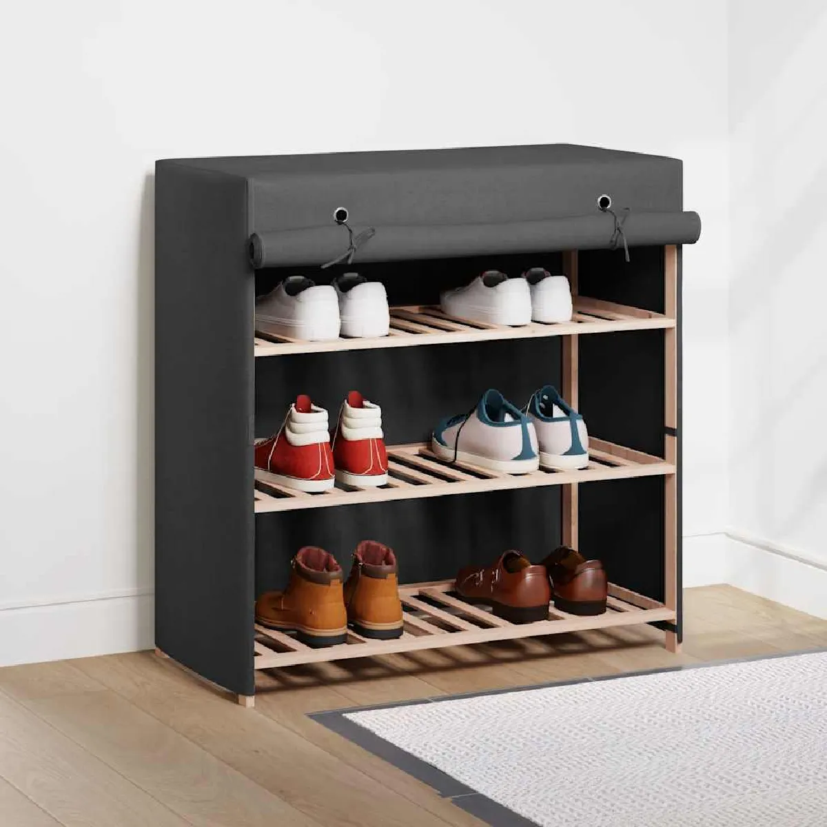 vidaXL Armoire à chaussures avec housse - vue 4