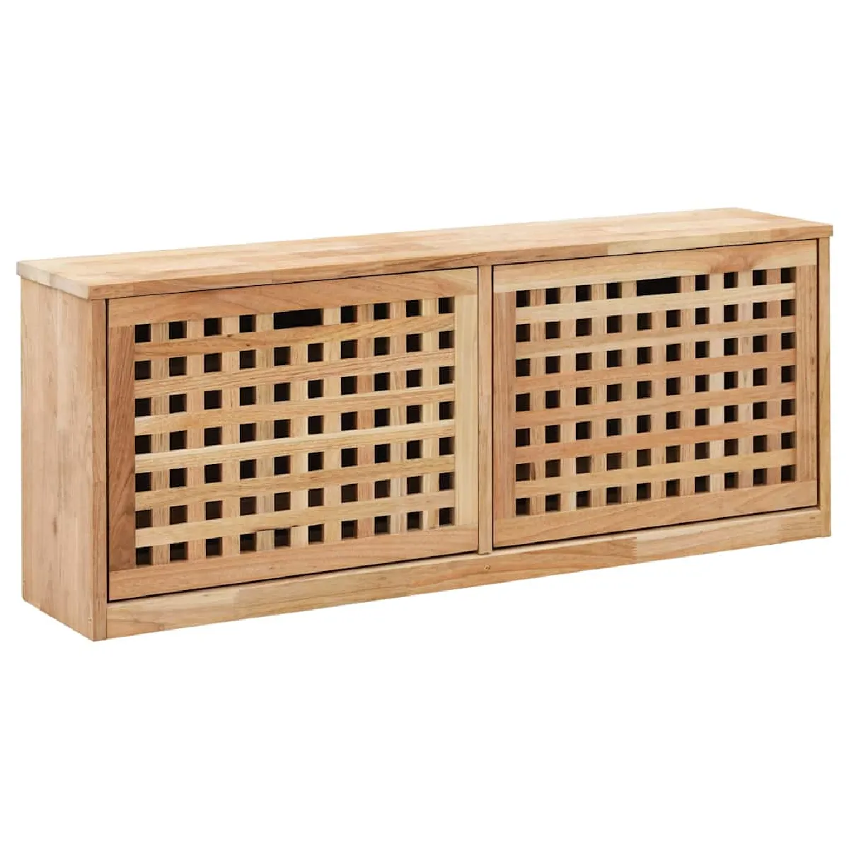 Vidaxl Banc De Rangement De Chaussures 94X20x38cm Bois Massif De Noyer - Image 3