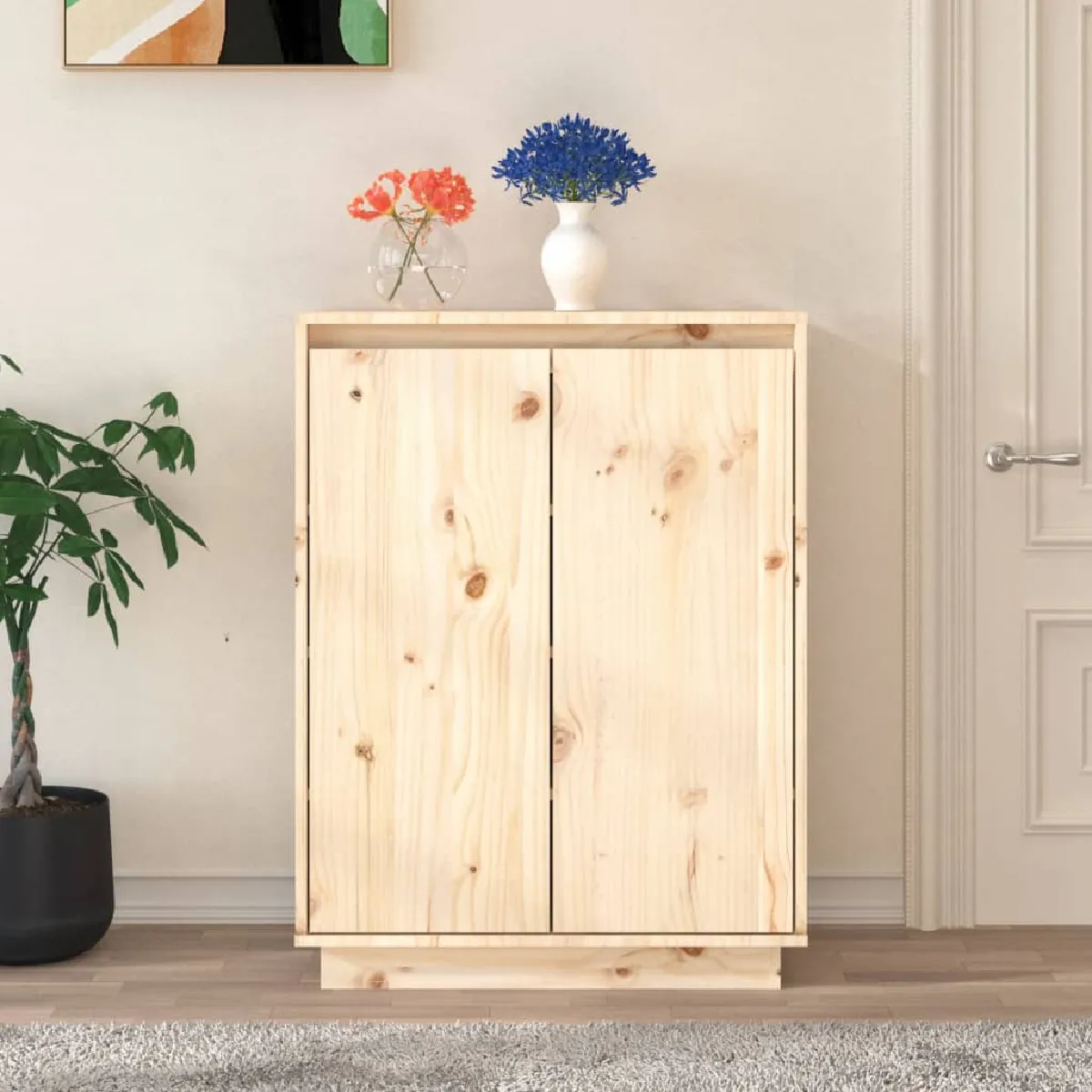 VidaXL Armoire à Chaussures 60 cm - Bois de Pin