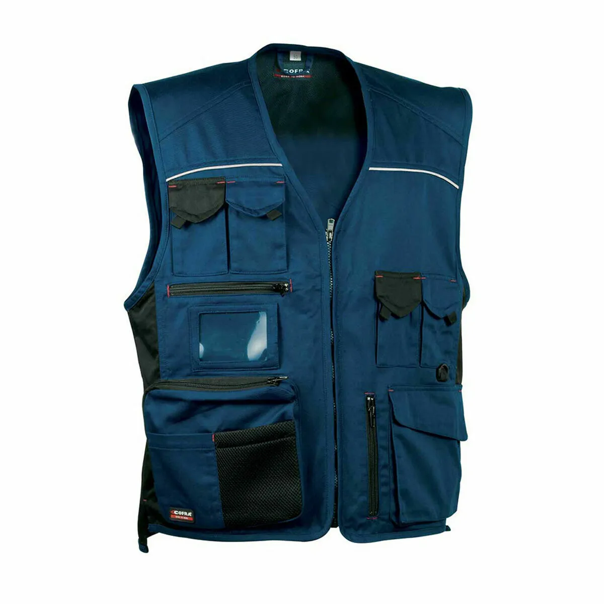 Cofra Gilet Expert - Noir/Blue Marine - Taille 48