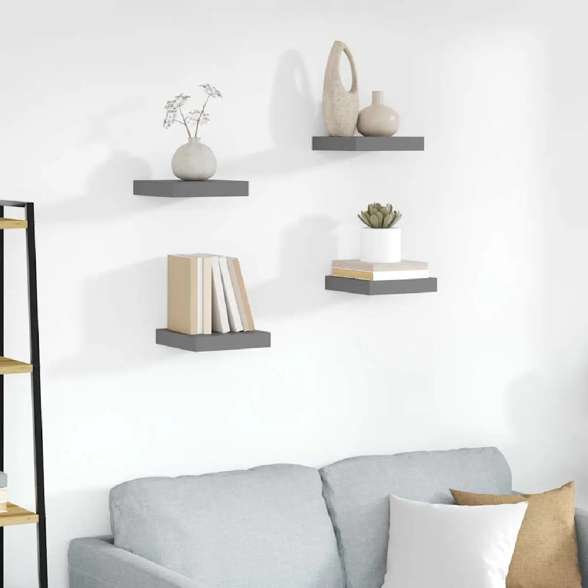 vidaXL Étagères murales flottantes 4 pcs - vue 8