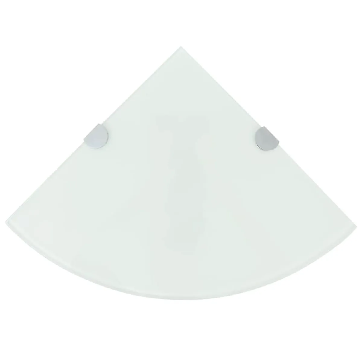 vidaXL - Étagère d'angle - Verre - 35 x 35 cm - Blanc - Image 2