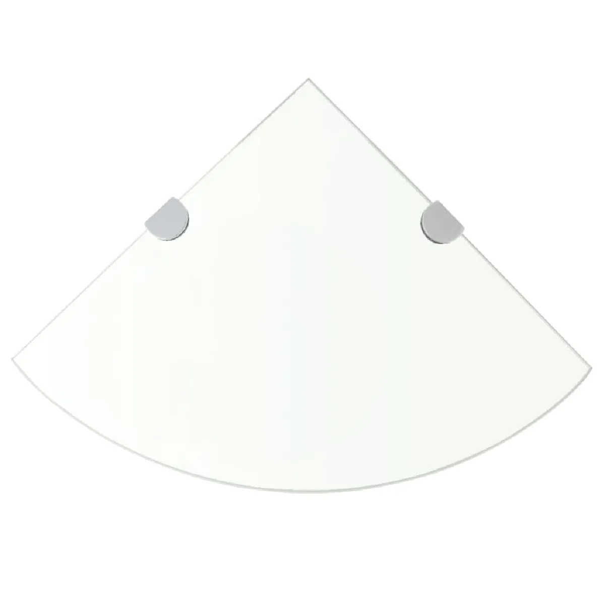 vidaXL Étagères d'Angle Verre Transparent 2pcs
