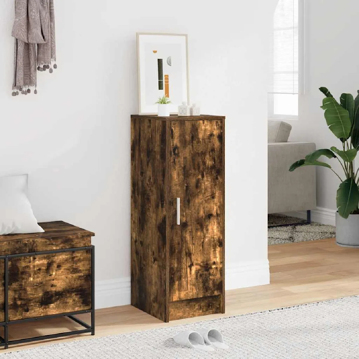 VidaXL Meuble à chaussures chêne fumé - vue 8