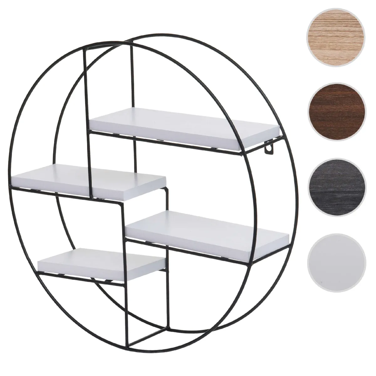 Mendler Étagère murale bois - Blanc Mendler Étagère murale bois - Blanc