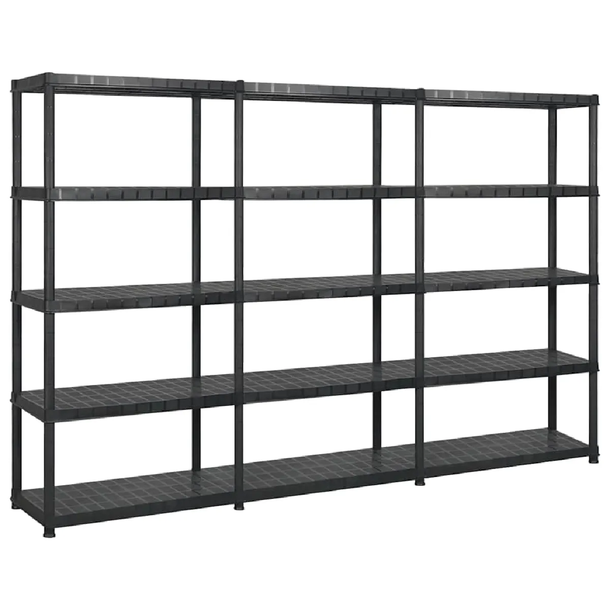 Vidaxl Noir Opbergrek 5-Laags 255X40x185 Cm Kunststof Zwart3059857 - Image 3