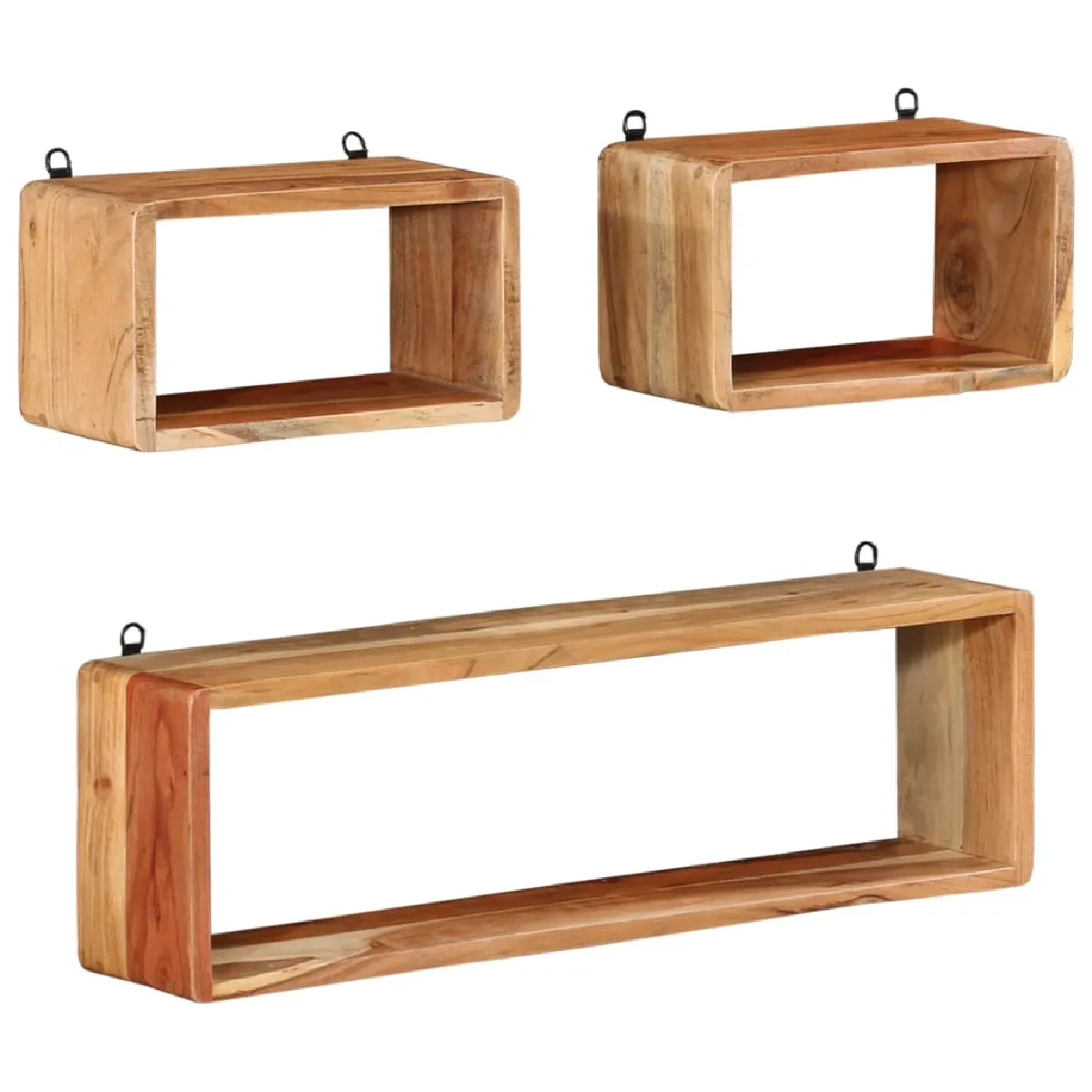 vidaXL Étagères cubes 3 pcs - Bois acacia