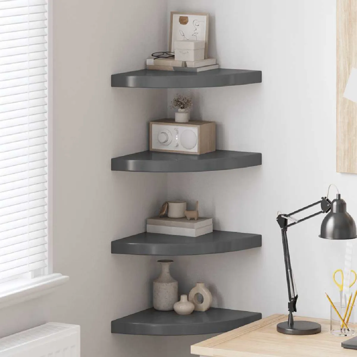 vidaXL Étagères d'Angle Flottantes