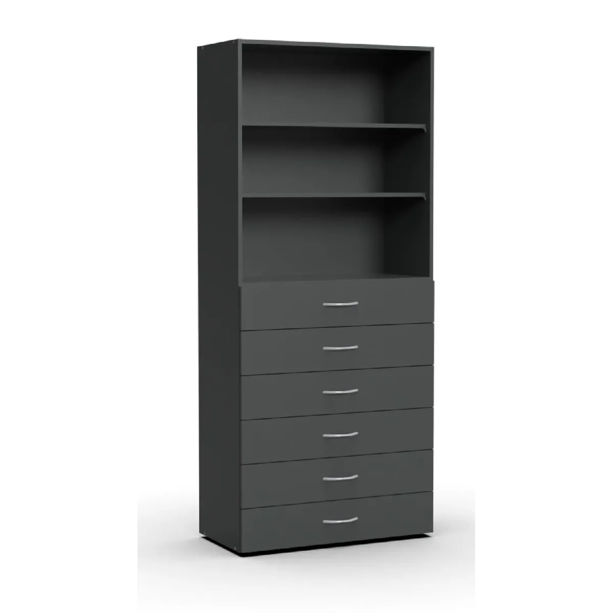 Pegane Étagère 6 tiroirs - Graphite