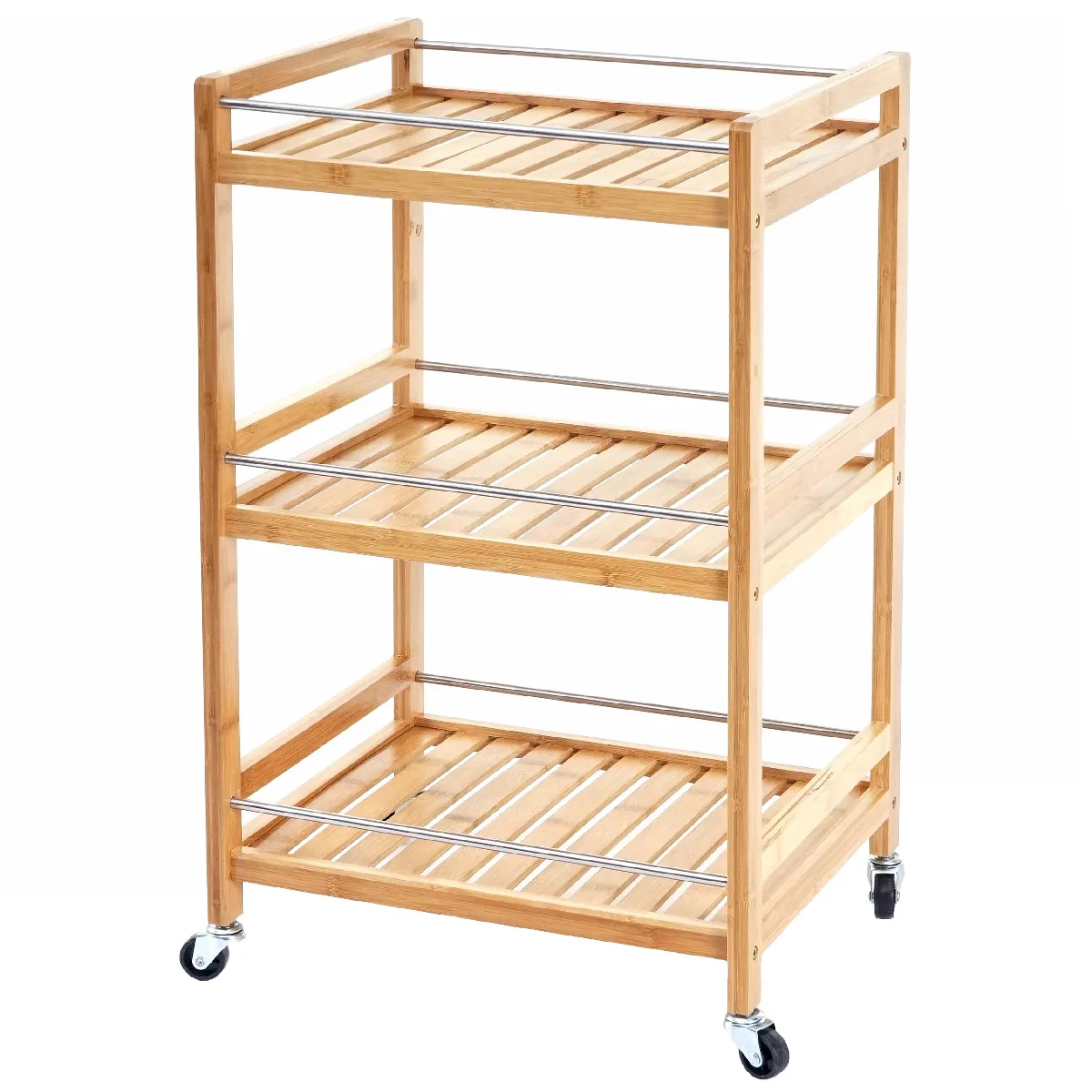 Mendler Blanc Chariot Roulant Étagère