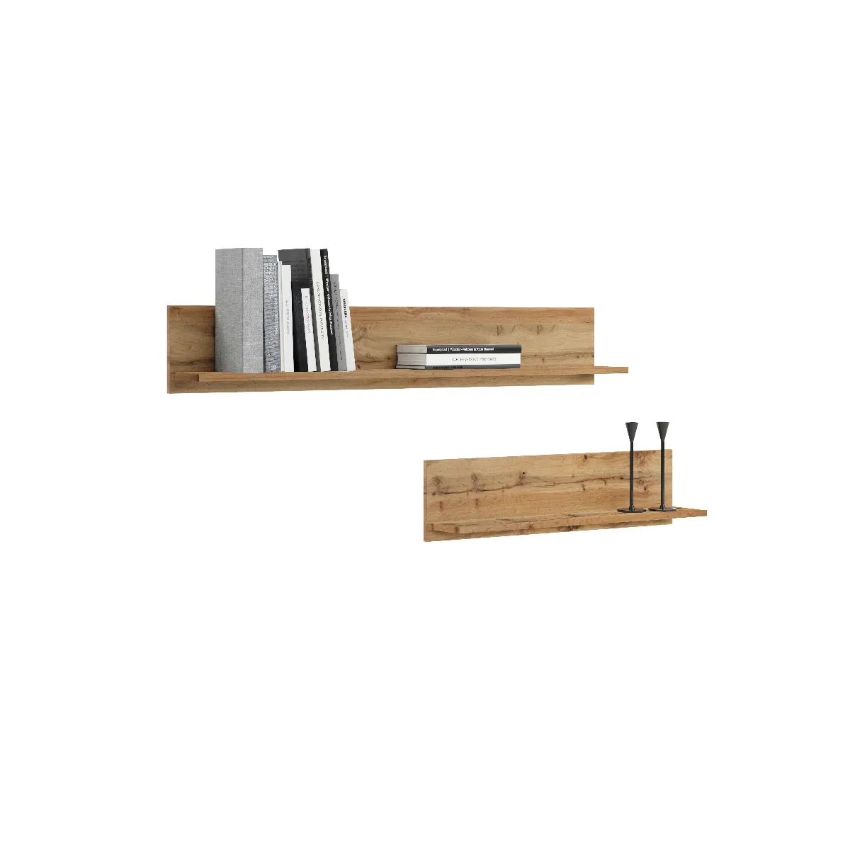 Ht meubles Étagère murale industrielle - Chêne Ht meubles Étagère murale industrielle - Chêne