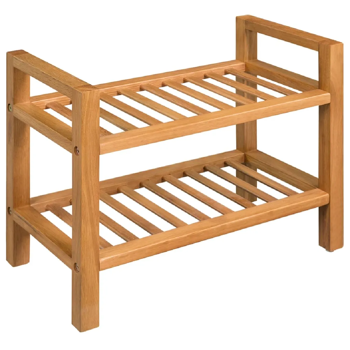 vidaXL Étagère à chaussures 2 niveaux 50x27x40 cm - Chêne massif
