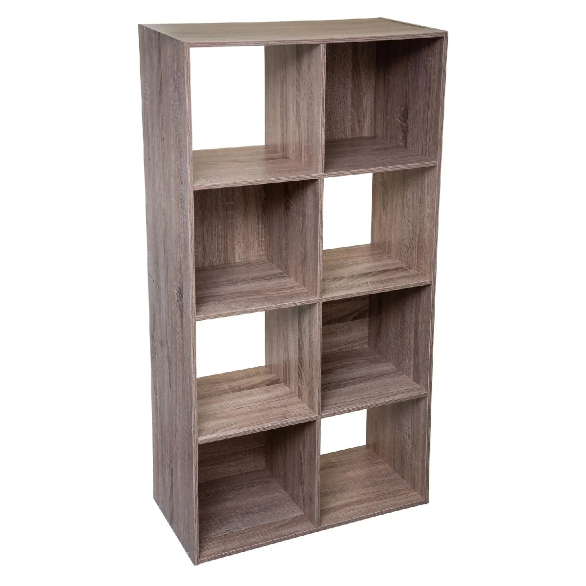 Etag&egrave;re cube design Mix'n modul - L. 67 x H. 134 cm - Couleur ch&ecirc;ne naturel