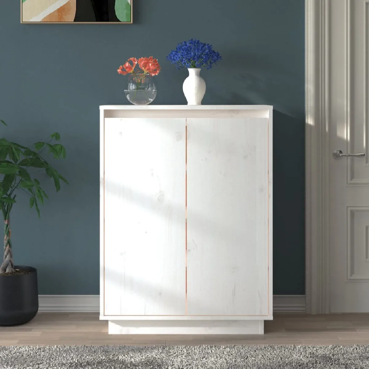 Vidaxl Armoire à Chaussures Blanc 60x35x80 cm