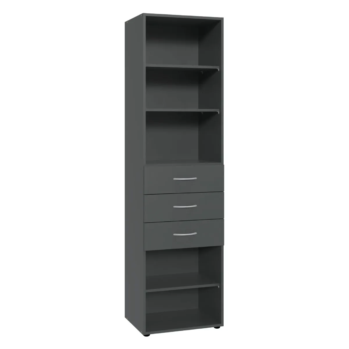 Pegane Étagère 3 tiroirs - Graphite