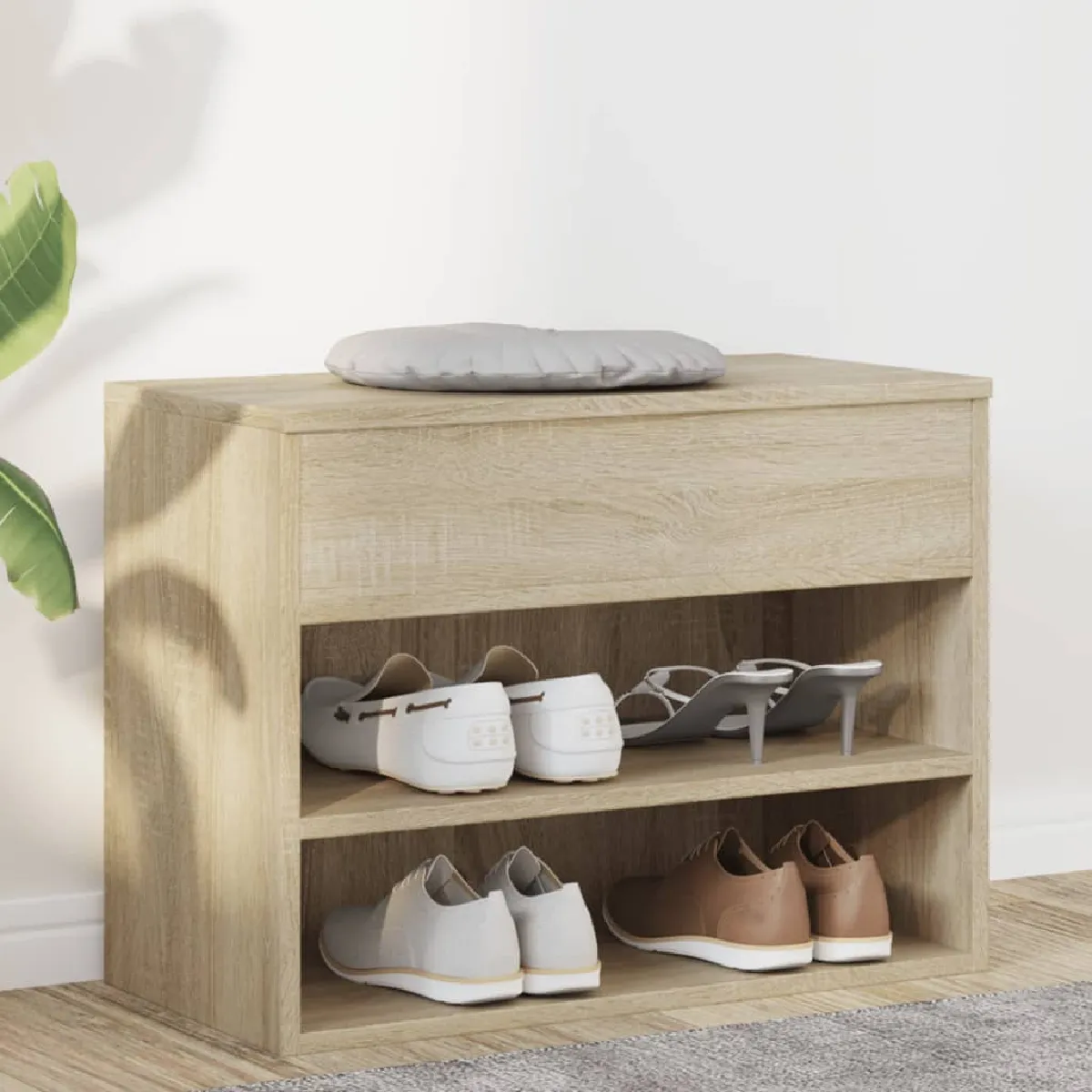 VidaXL Banc à Chaussures Chêne Sonoma - vue 2