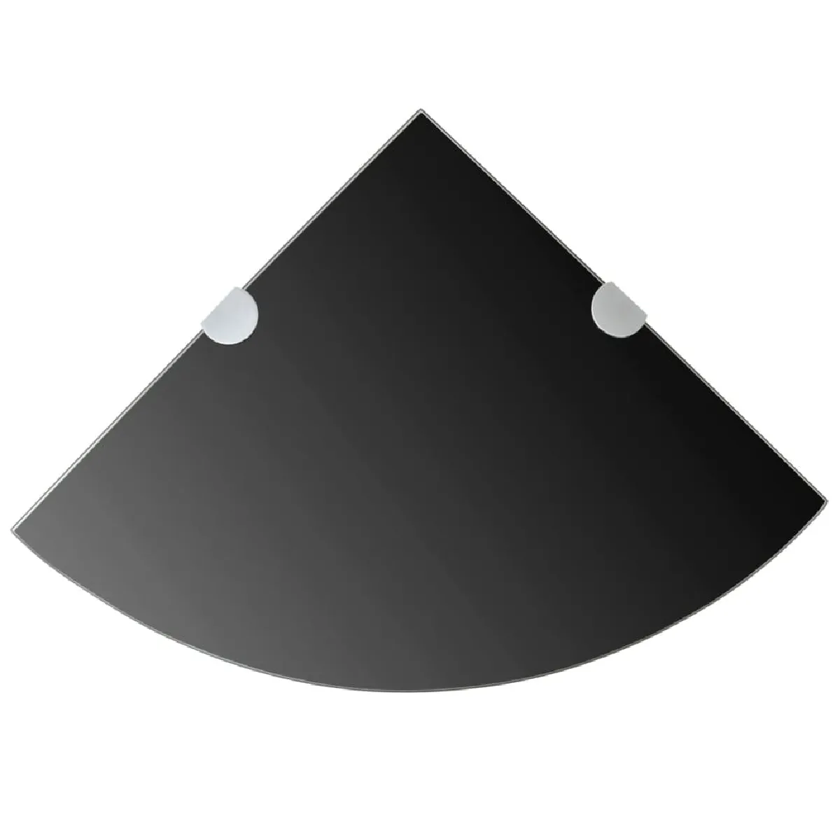 vidaXL Étagère de coin Verre Noir 35x35 cm
