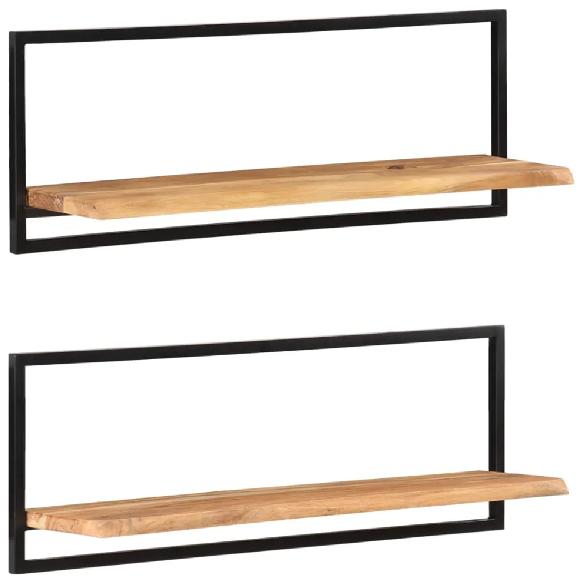 vidaXL Étagères murales 2 pcs Bois d'acacia - vue 2