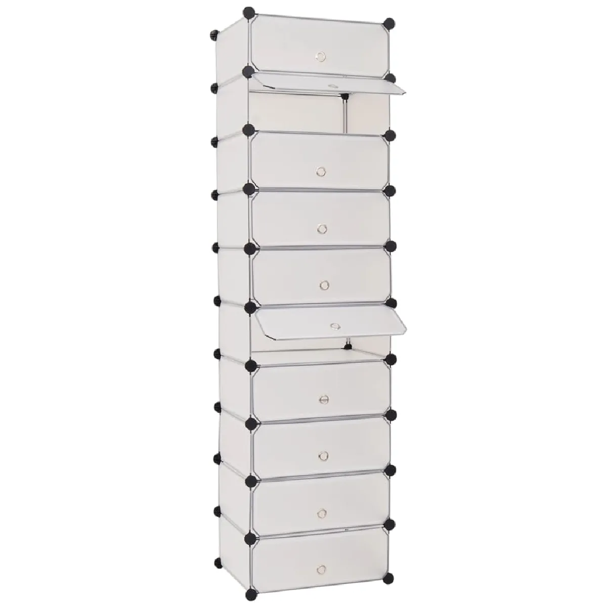 Vidaxl Blanc Armoire À Chaussures Avec 10 Compartiments - Image 2