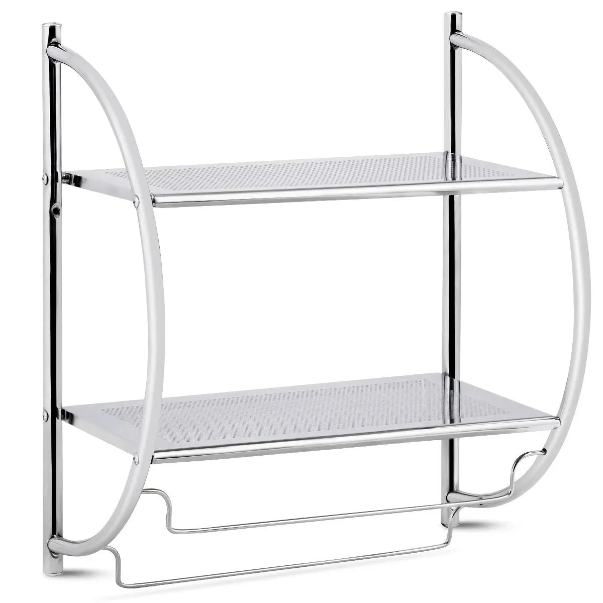 Decoshop26 Étagère murale métal - Argent
